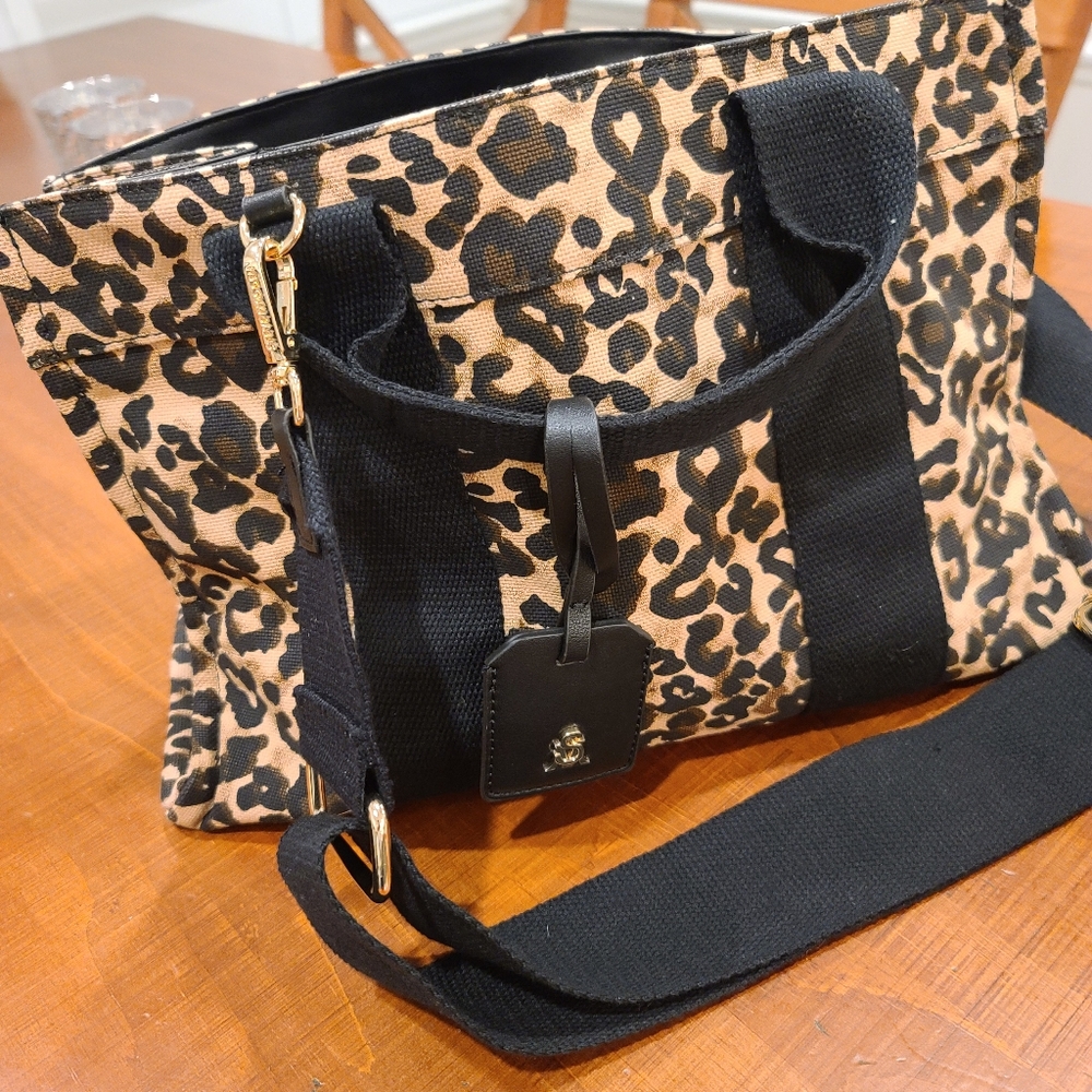Steve Madden Leopard Print Canvas Tote